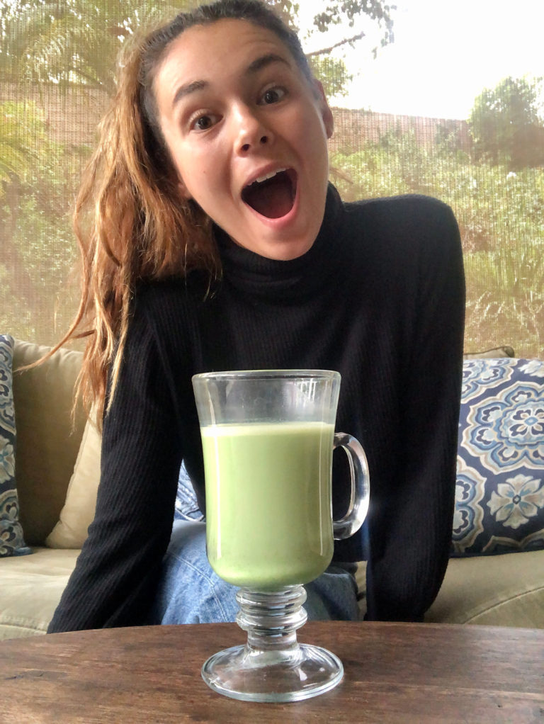 Emily-with-green-shake
